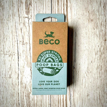 60 Extra Large Mint Scented Poop Bags - Big Green Hound