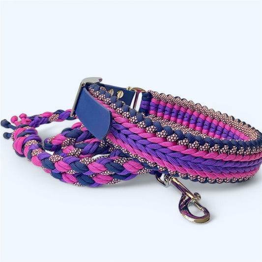 Braided Paracord Lead - Midnight - Premium Dog Lead